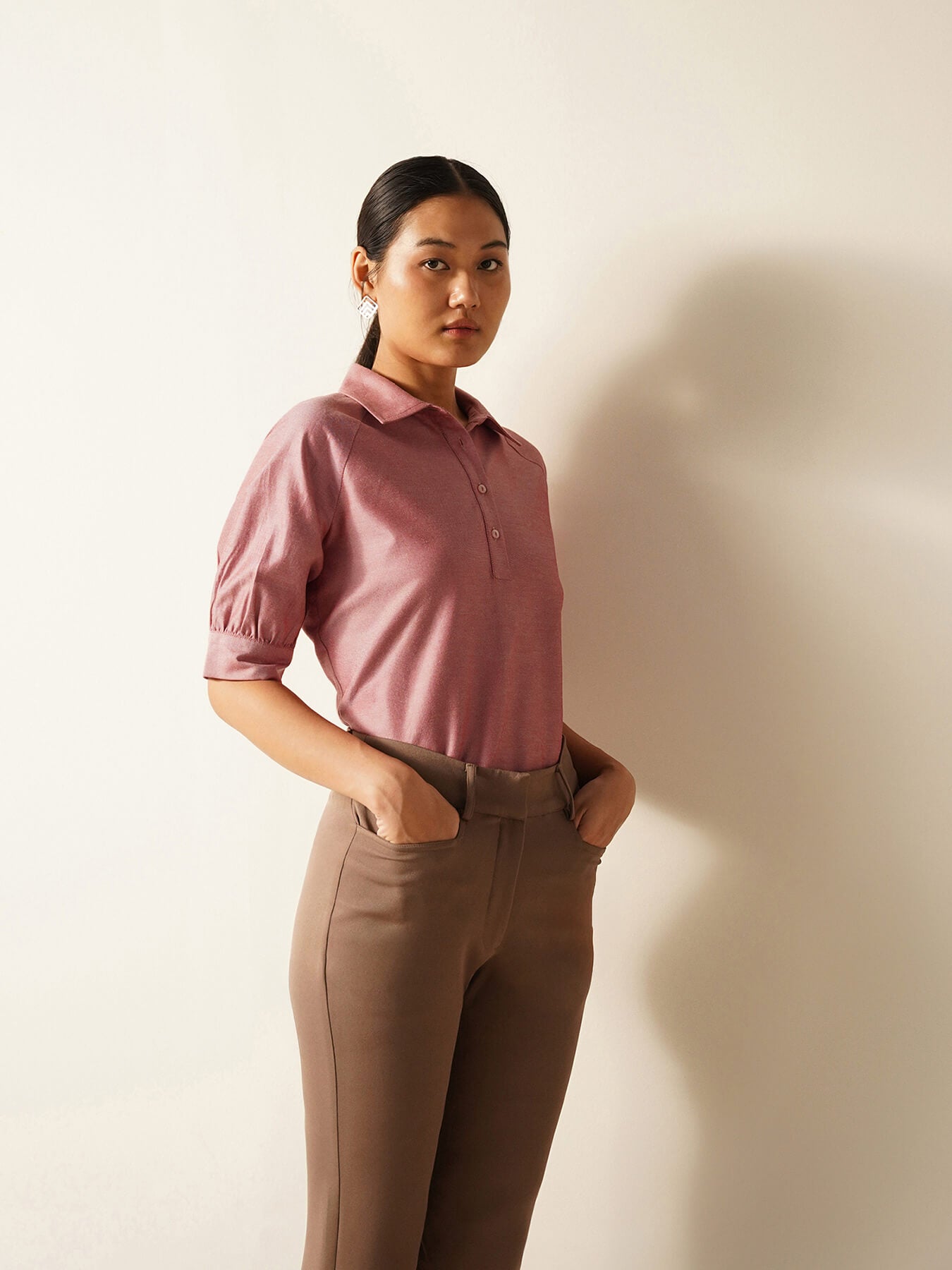 Cotton Oxford Shirt - Red