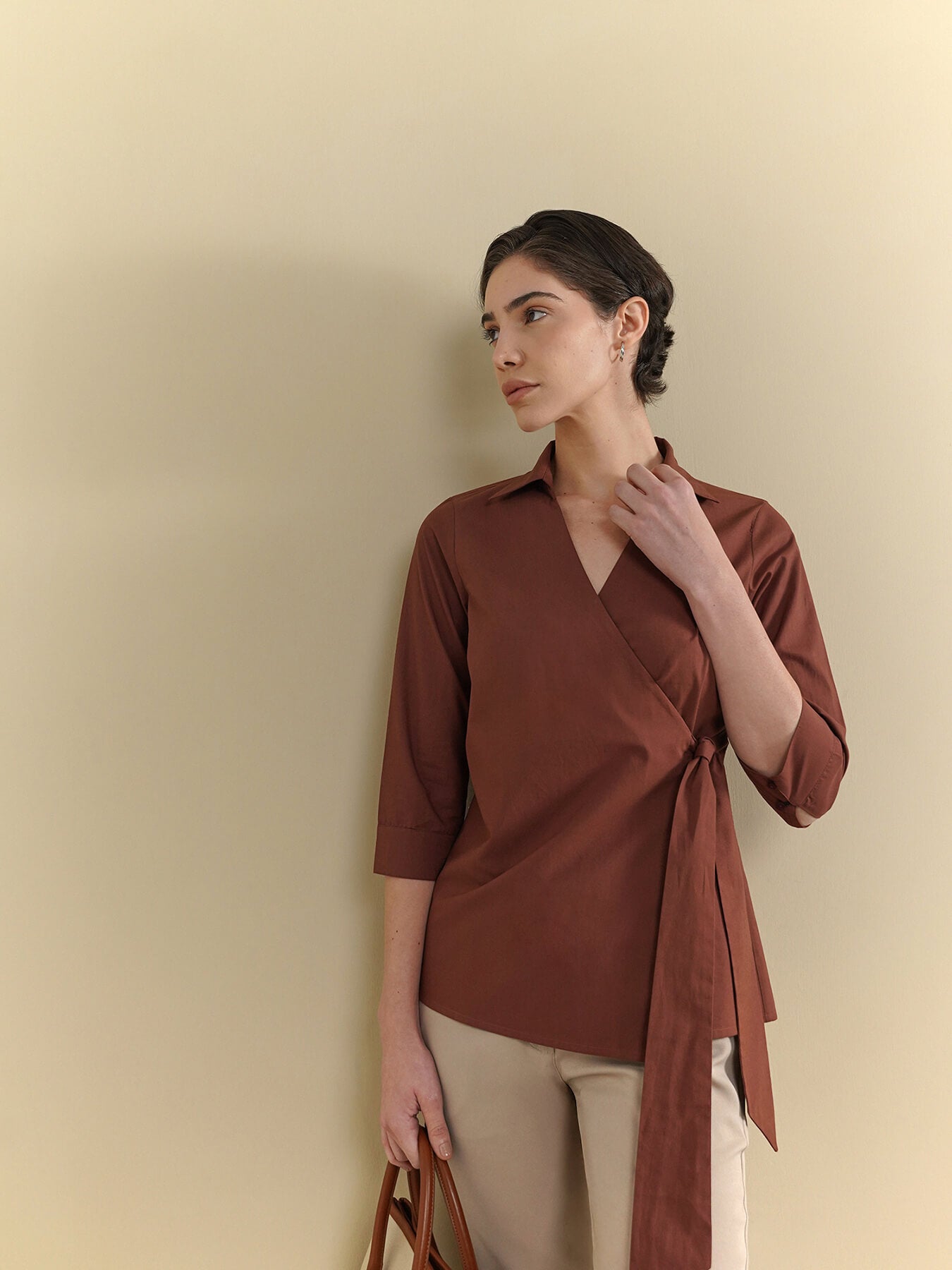 Wrap Shirt - Brown