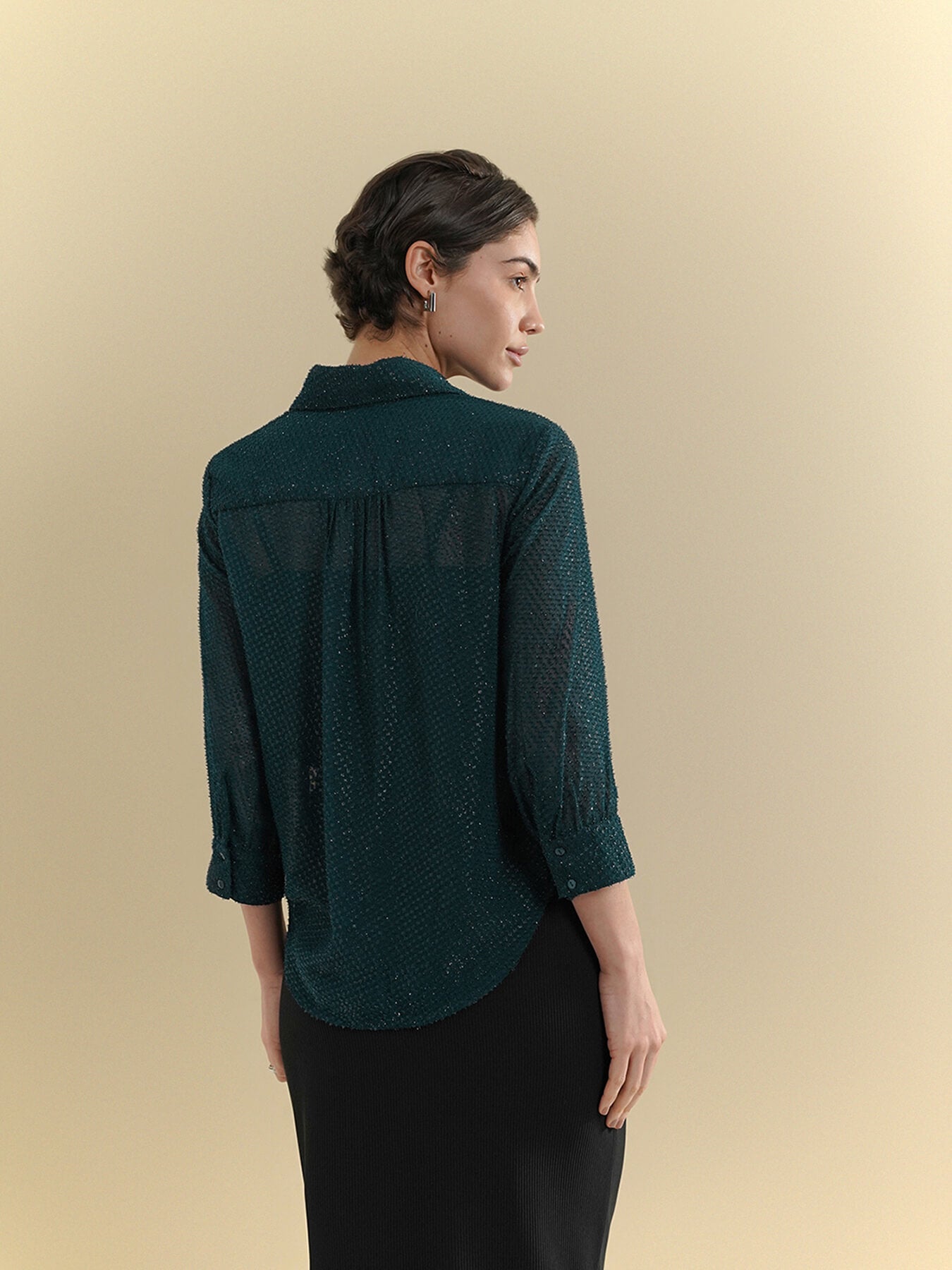 Georgette Shirt - Teal