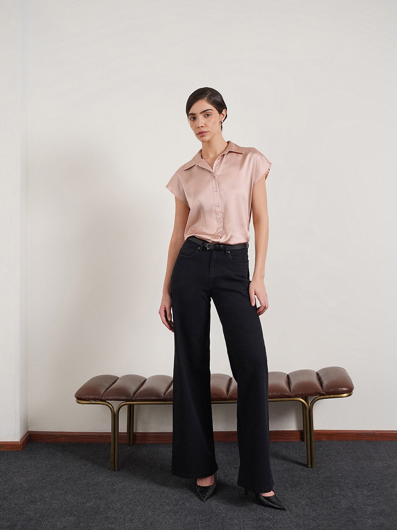 Satin Shirt - Pink