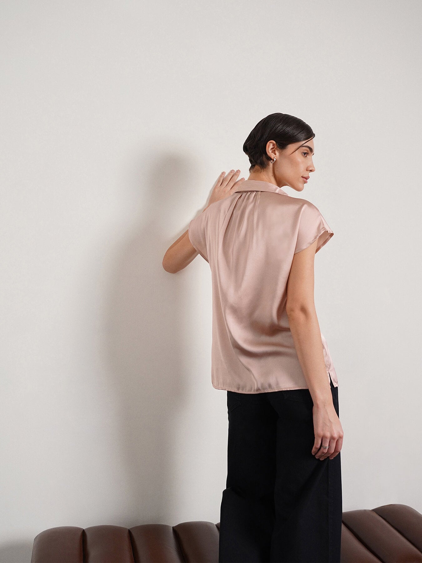 Satin Shirt - Pink