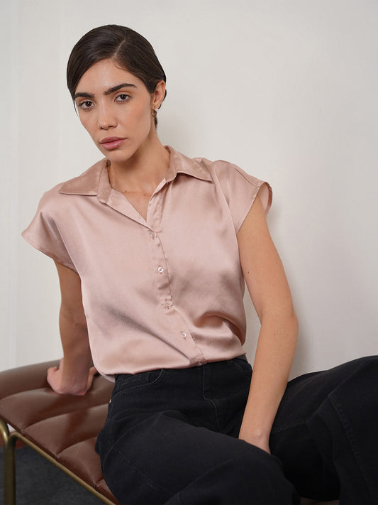 Satin Shirt - Pink