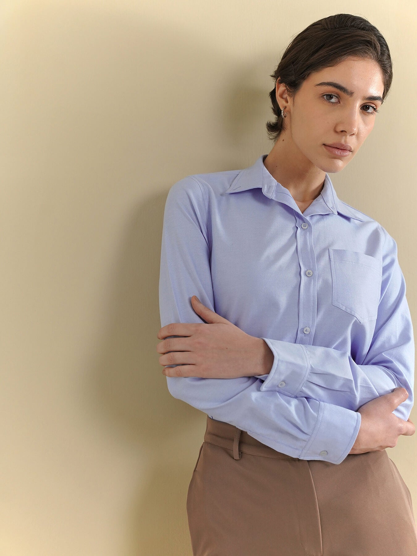 Cotton Oxford Shirt - Blue