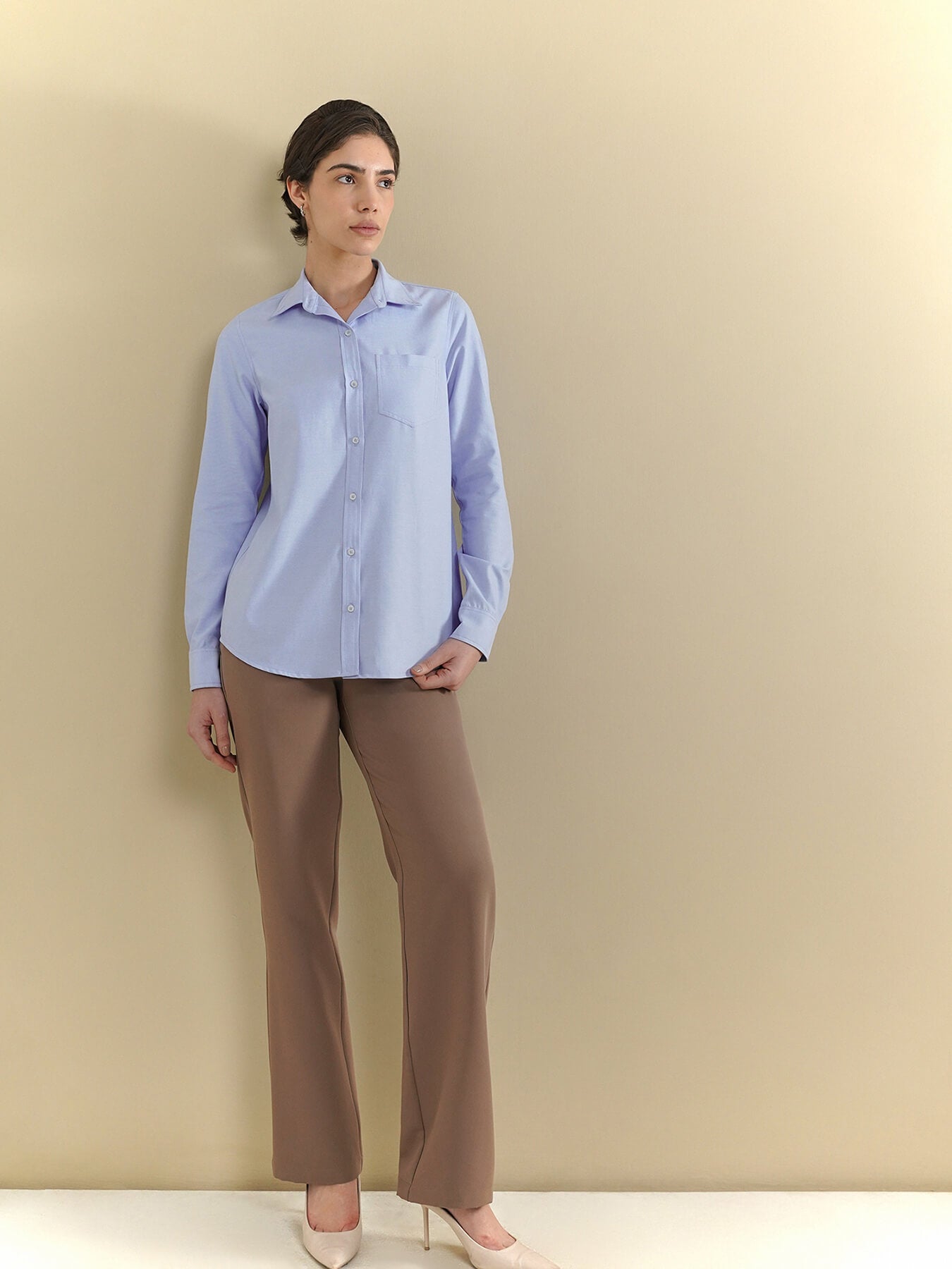 Cotton Oxford Shirt - Blue