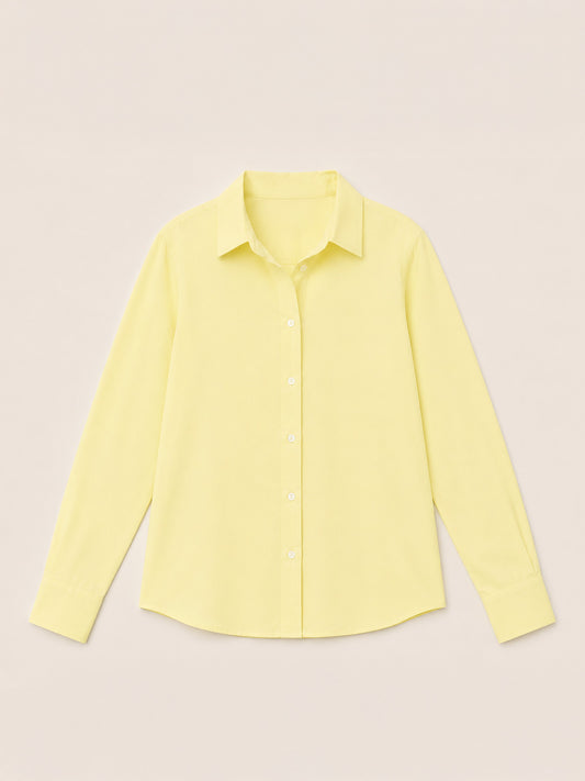 Oversized Crop Shirt - Yellow