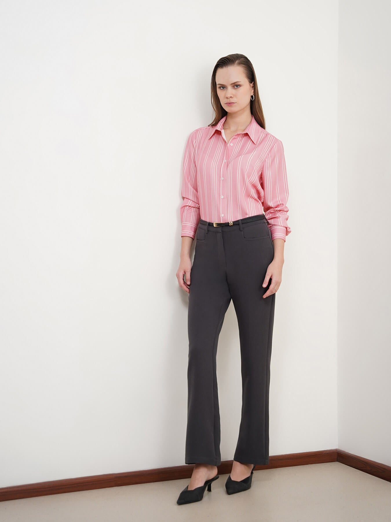 Viscose Striped Shirt - Pink