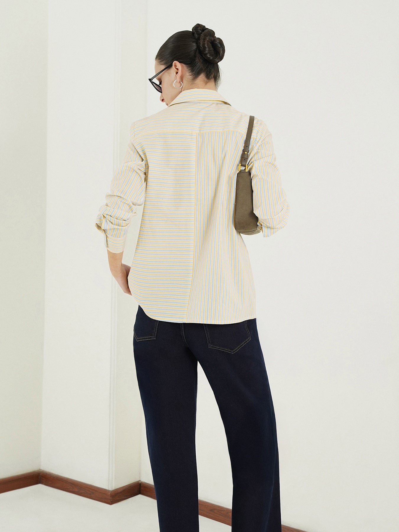 Cotton Striped Shirt - White