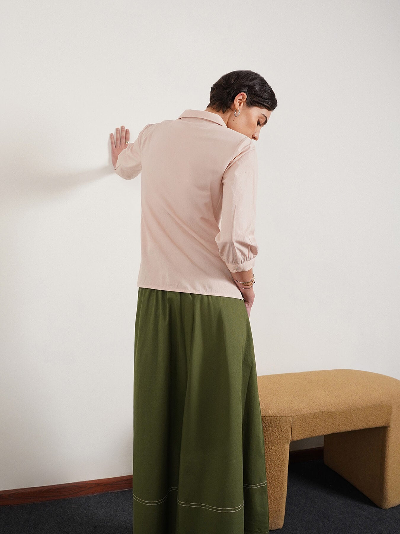 Pure Cotton Shirt - Beige
