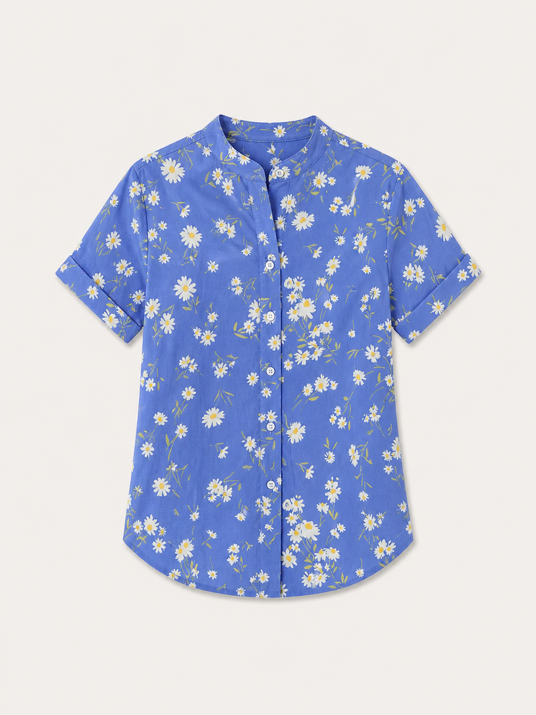 Viscose Fitted Shirt - Blue
