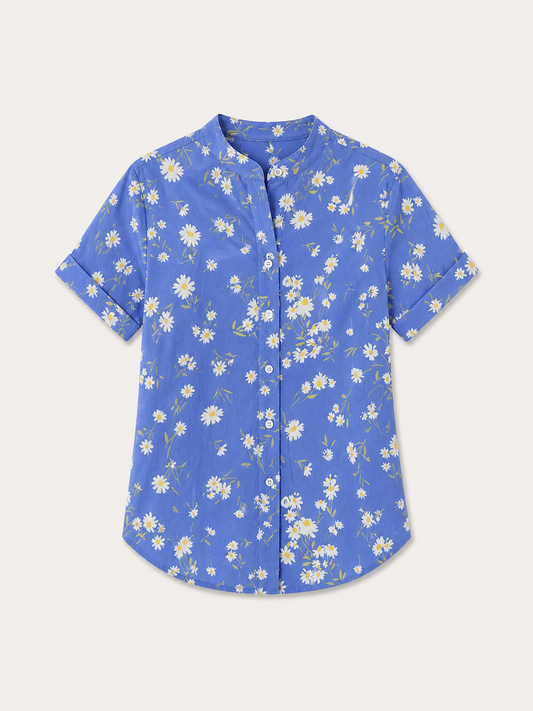 Viscose Fitted Shirt - Blue