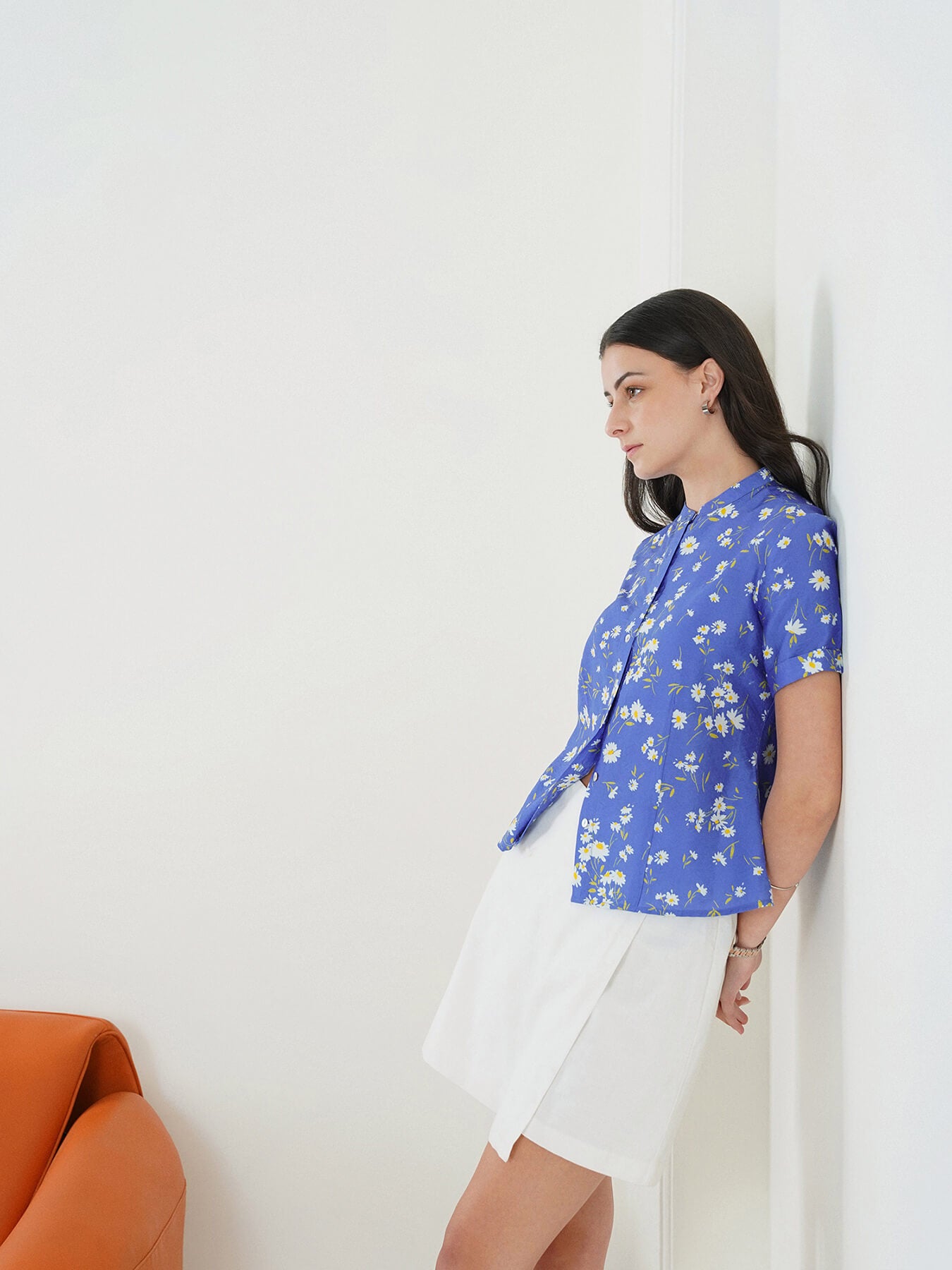 Viscose Fitted Shirt - Blue