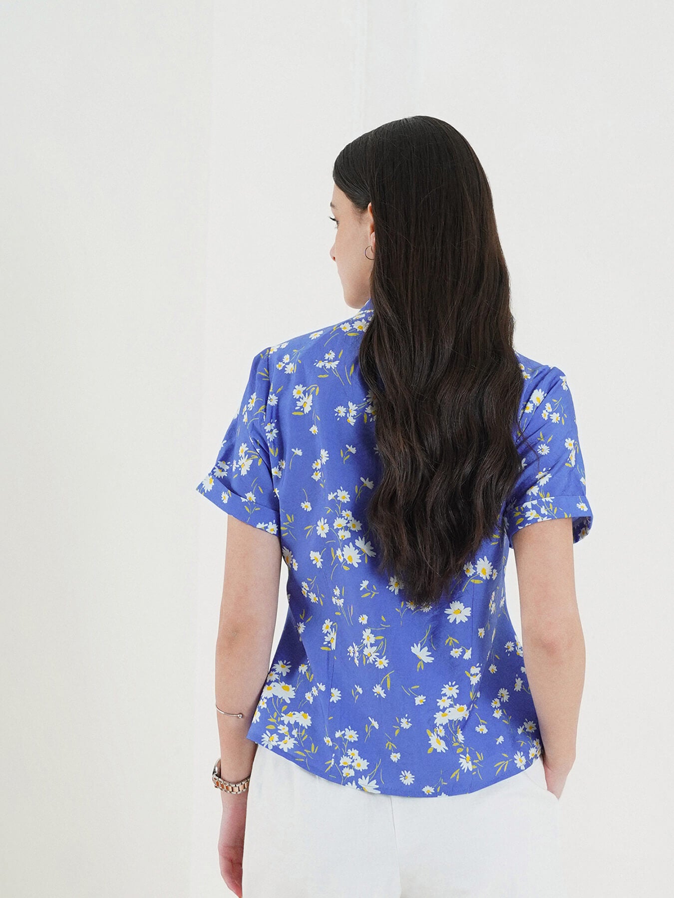 Viscose Fitted Shirt - Blue