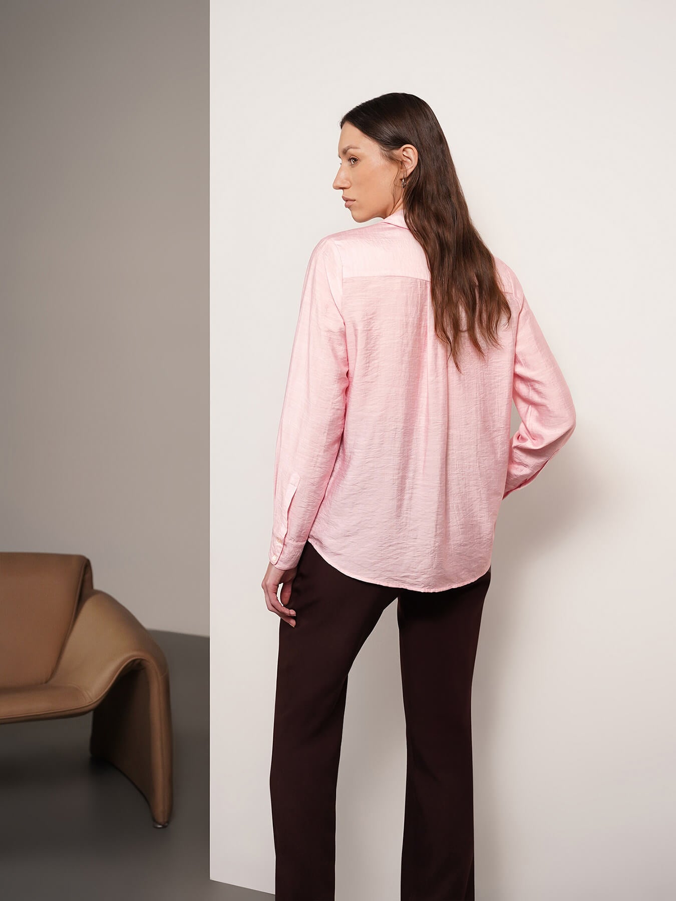 Viscose Floral Shirt - Pink