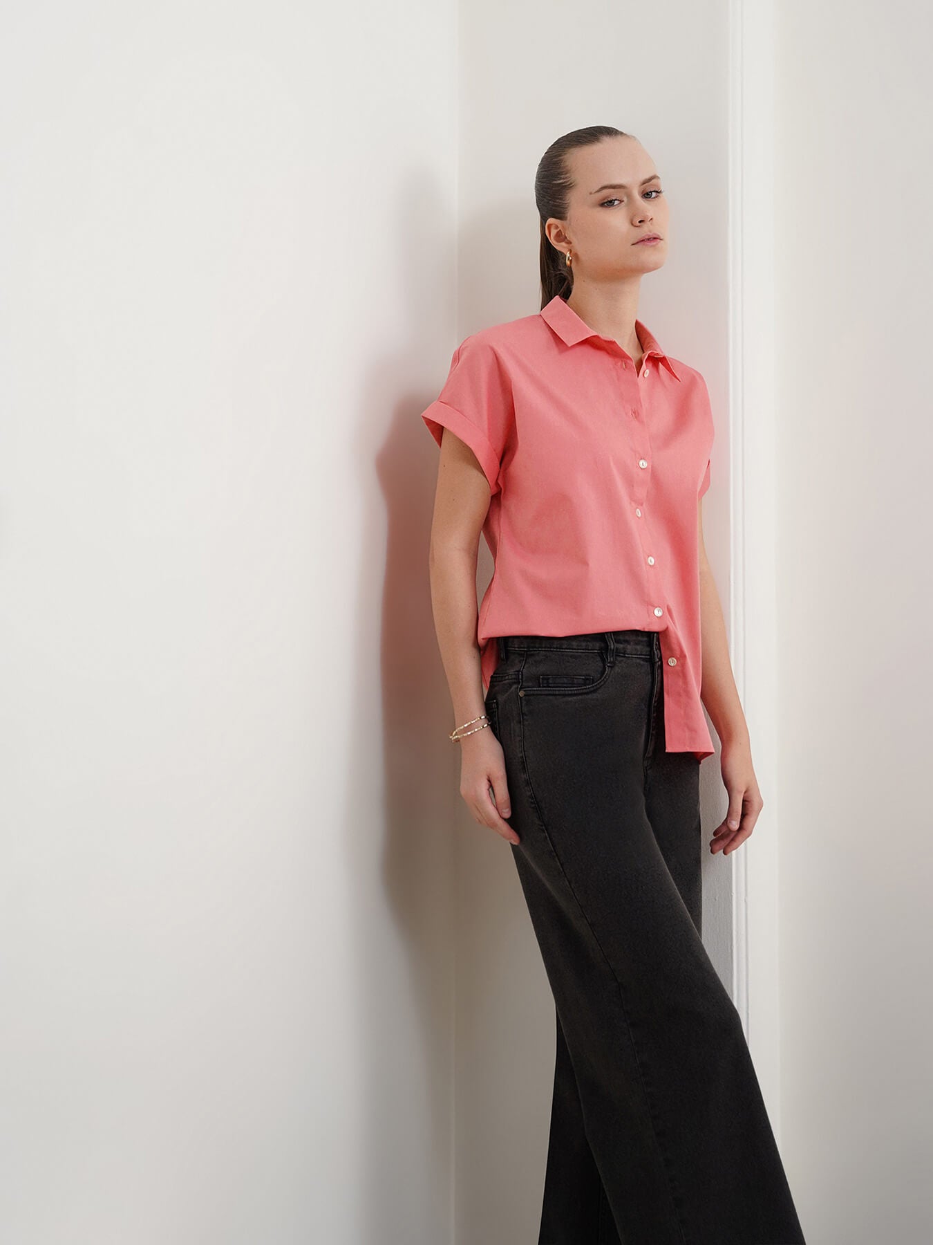 Pure Cotton Shirt - Pink