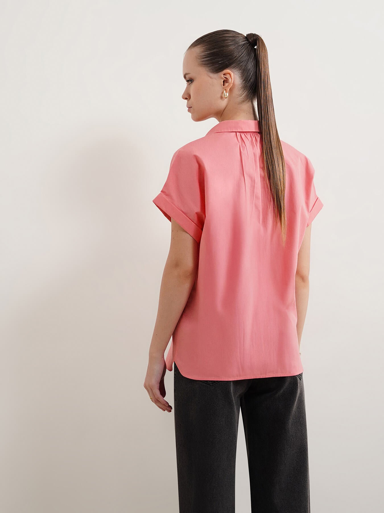 Pure Cotton Shirt - Pink