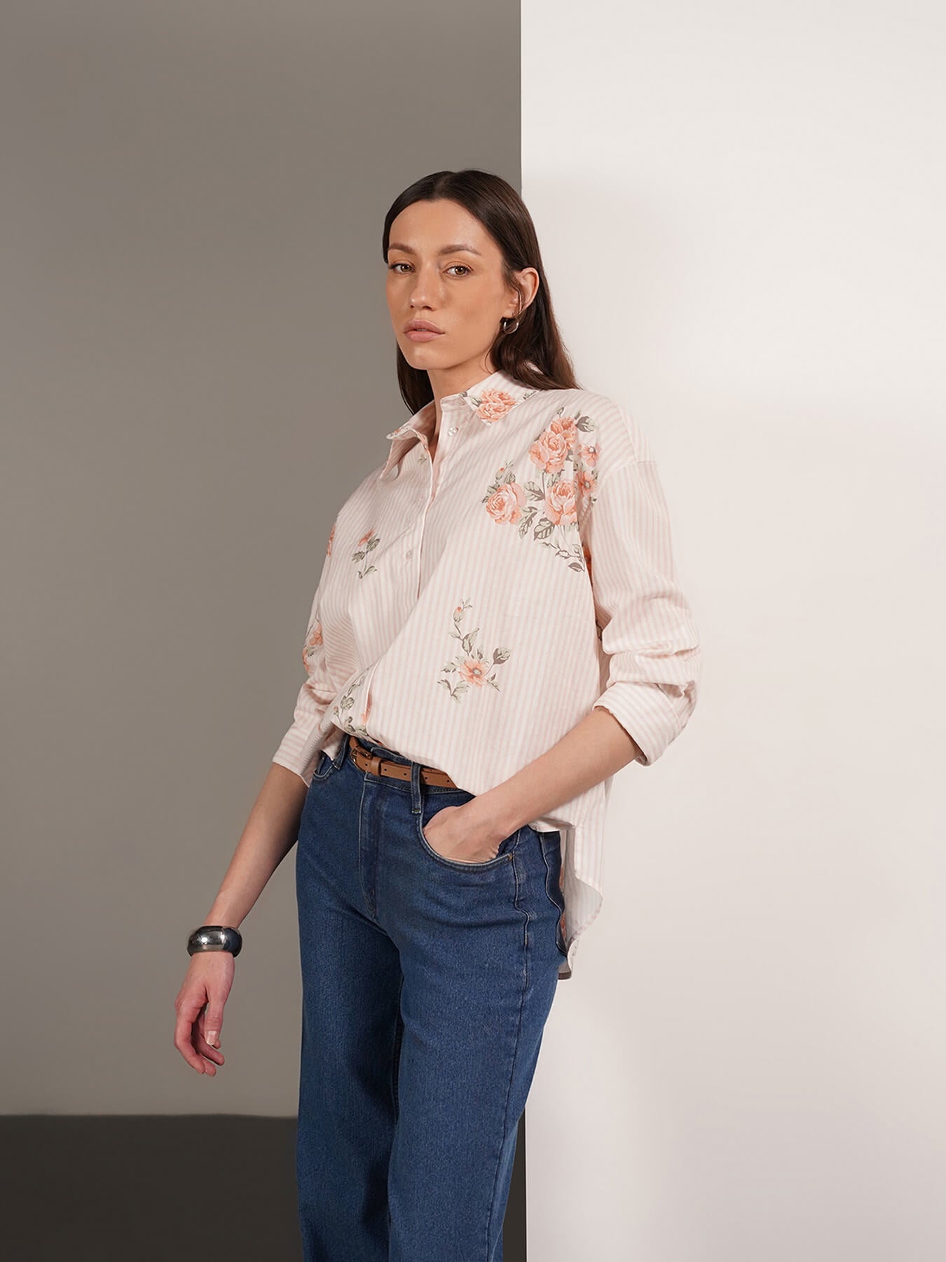 Pure Cotton Relaxed Shirt - Off White