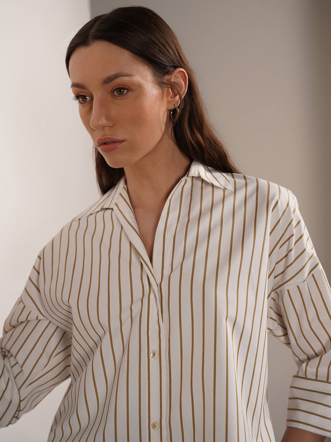 Relaxed Striped Shirt - Off White