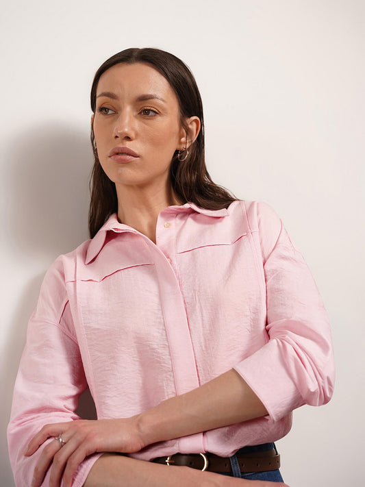 Viscose Relaxed Shirt - Pink