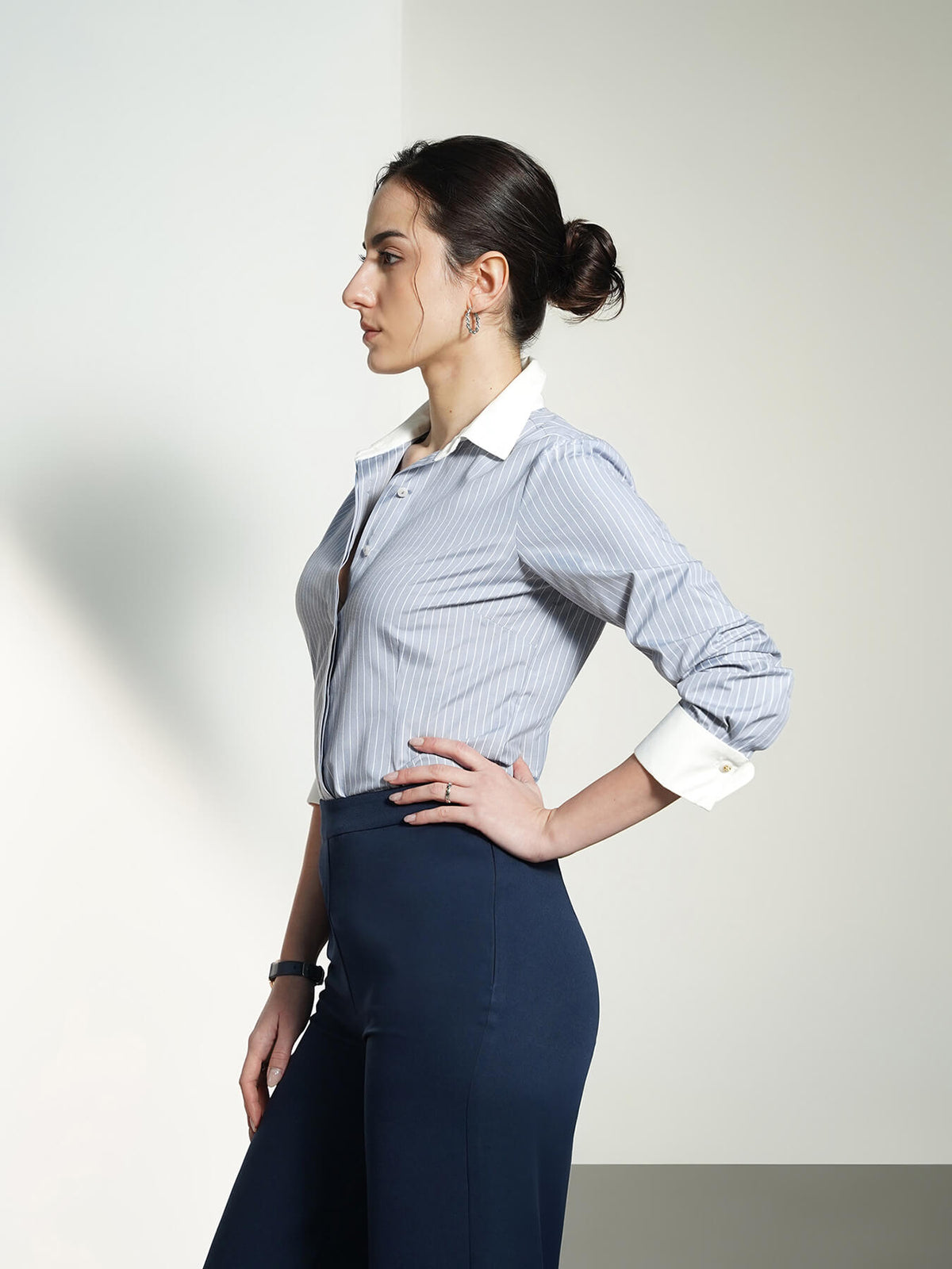 Striped Shirt - Grey