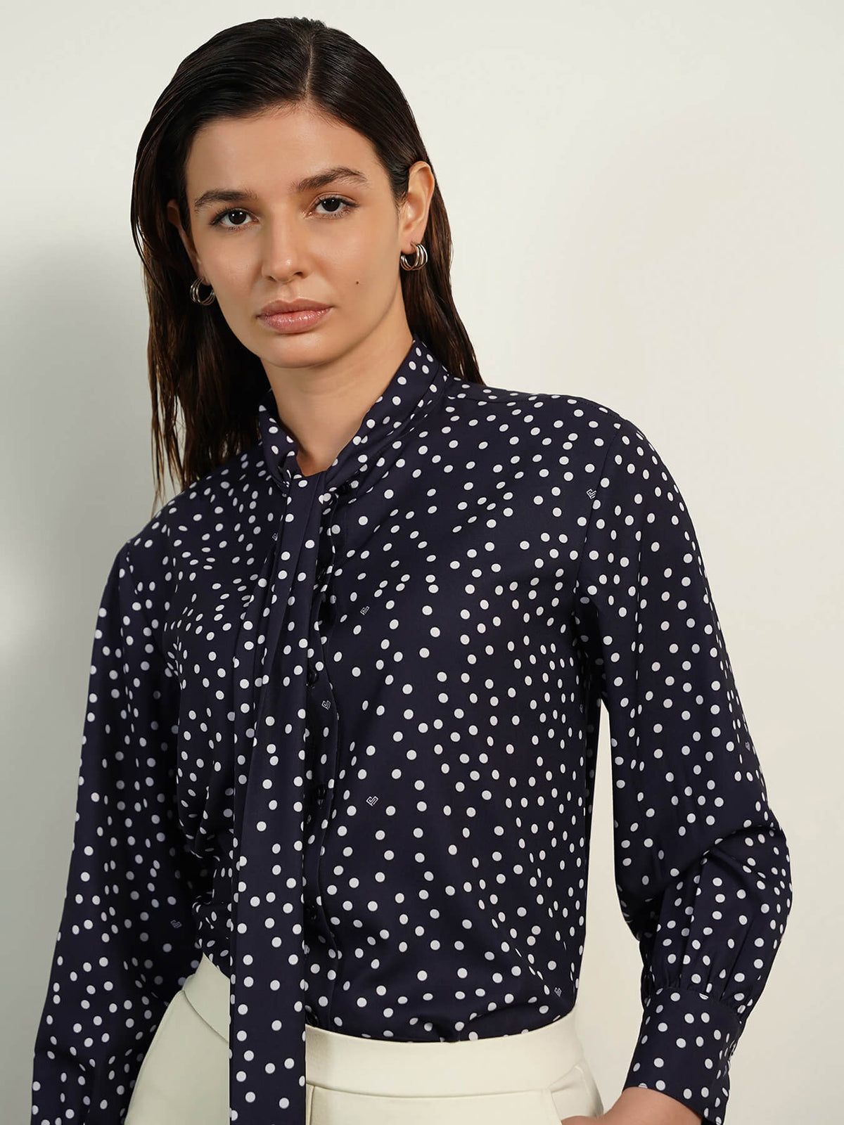 Polka Shirt - Navy Blue