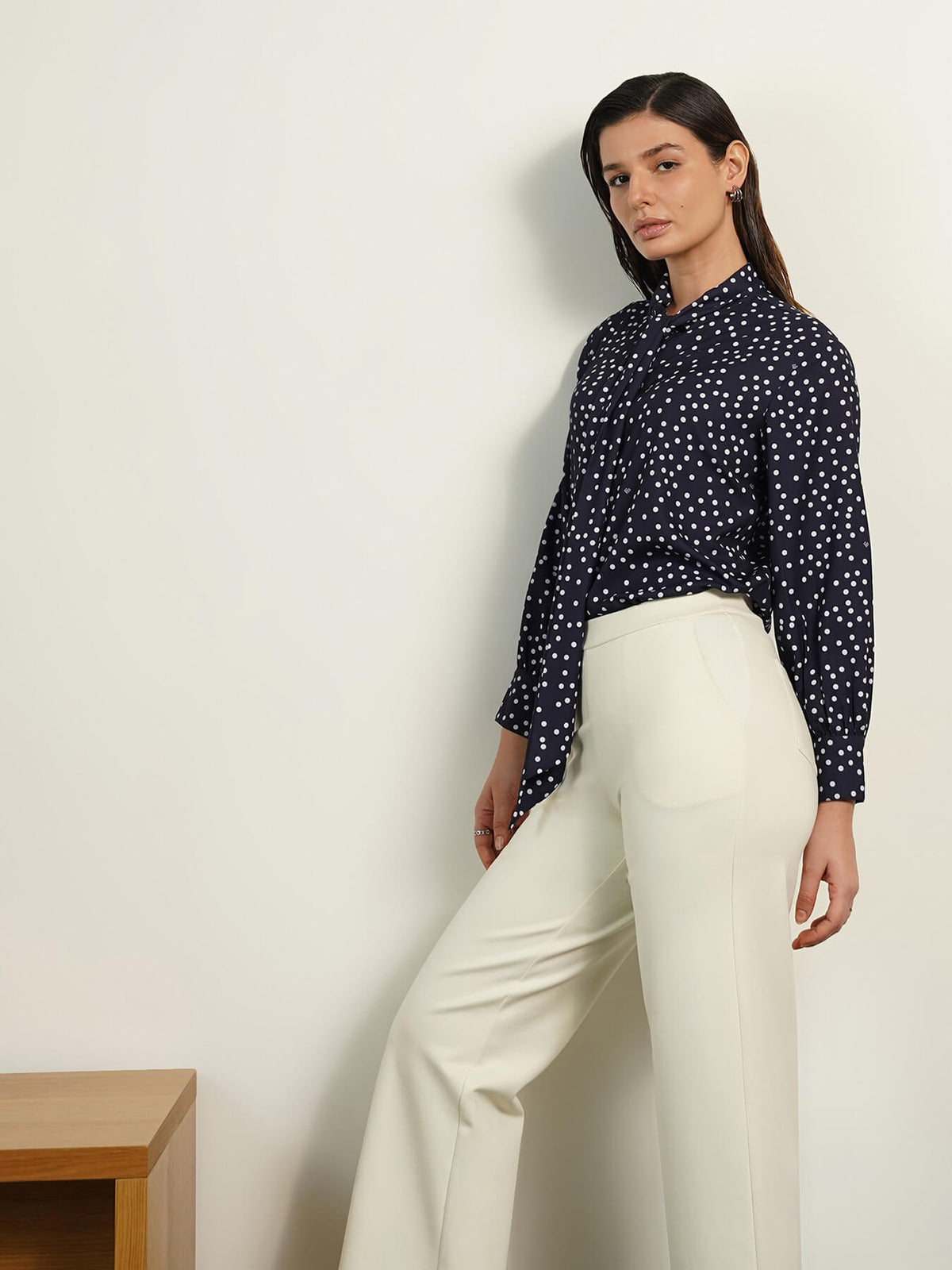 Polka Shirt - Navy Blue