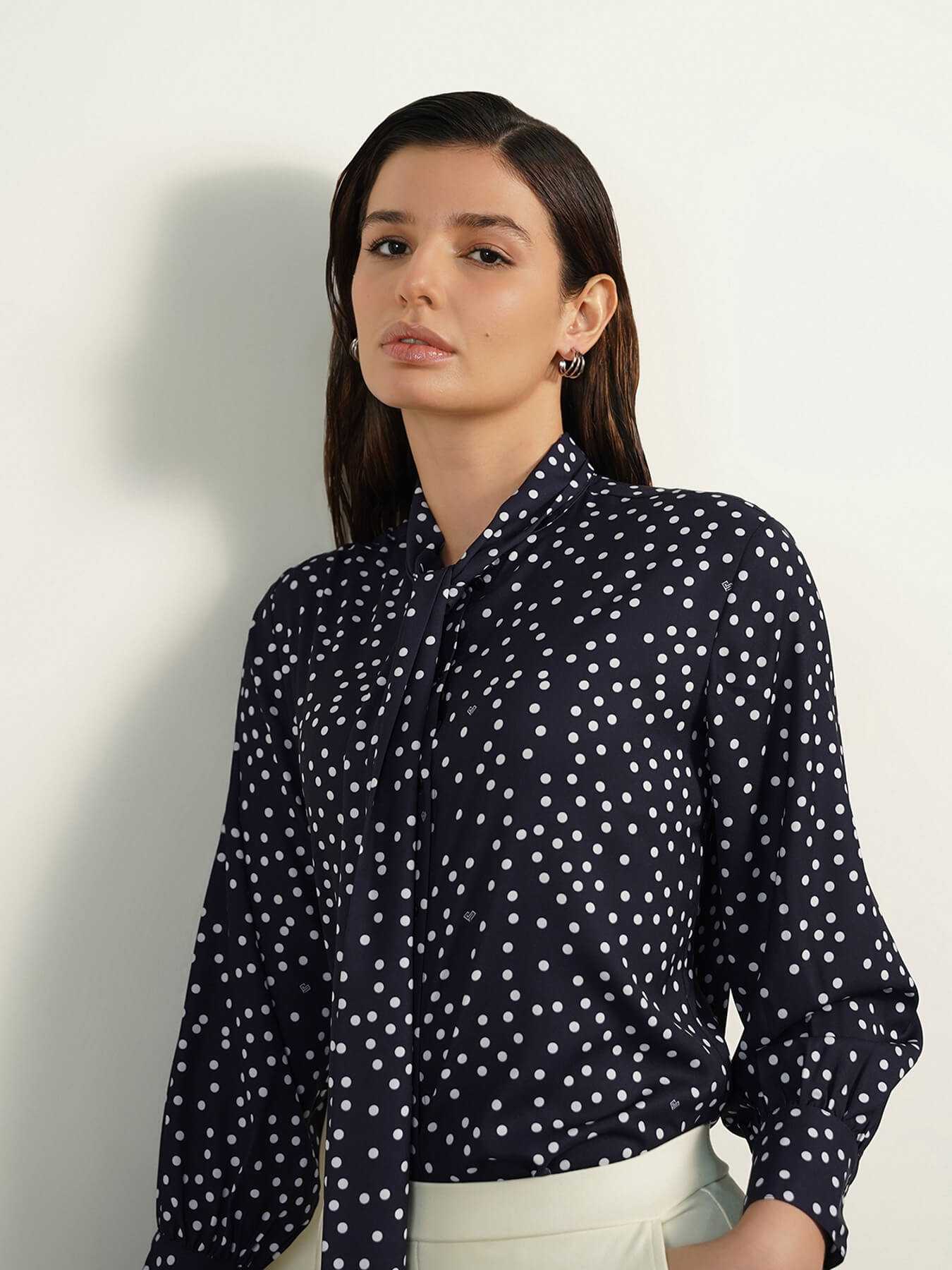 Polka Shirt - Navy Blue