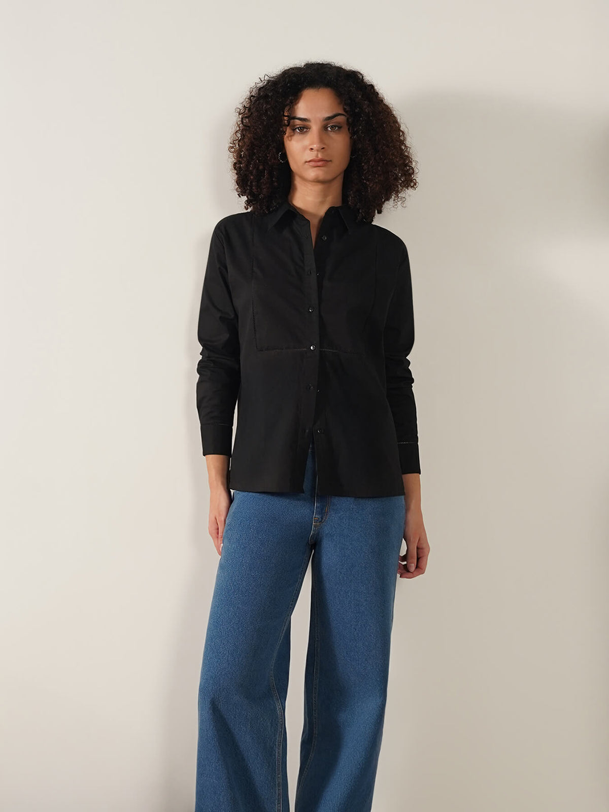 Pure Cotton Shirt - Black