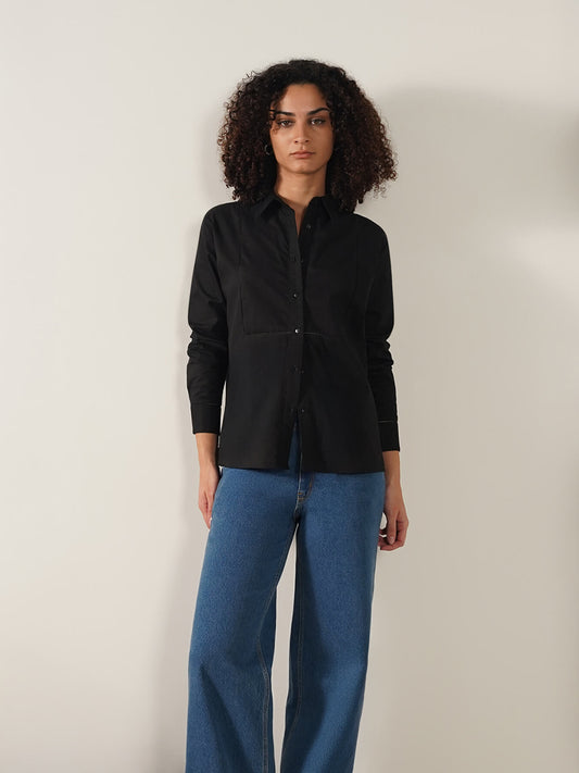 Pure Cotton Shirt - Black