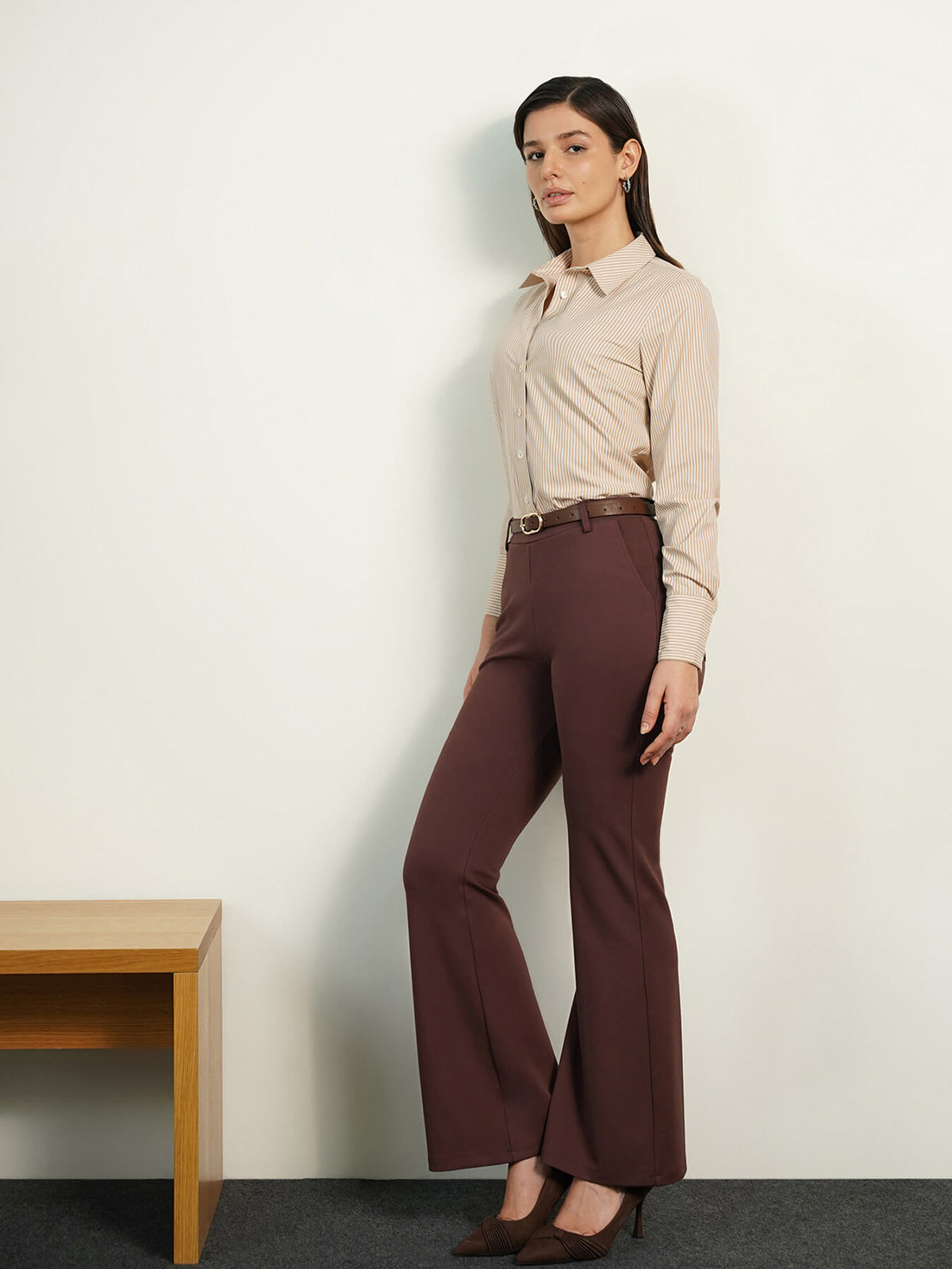 Striped Shirt - Beige