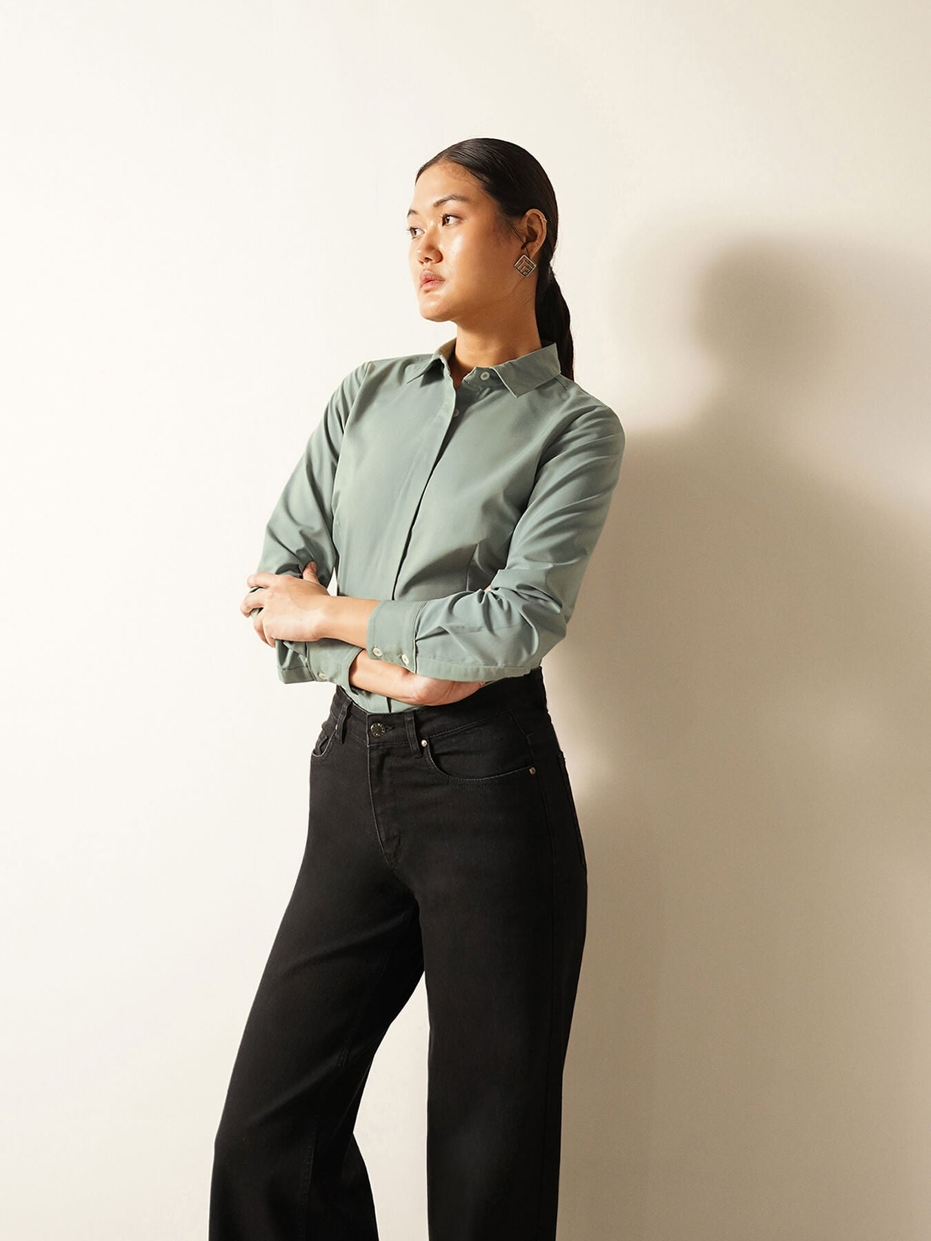 Button-Down Shirt - Sage Green