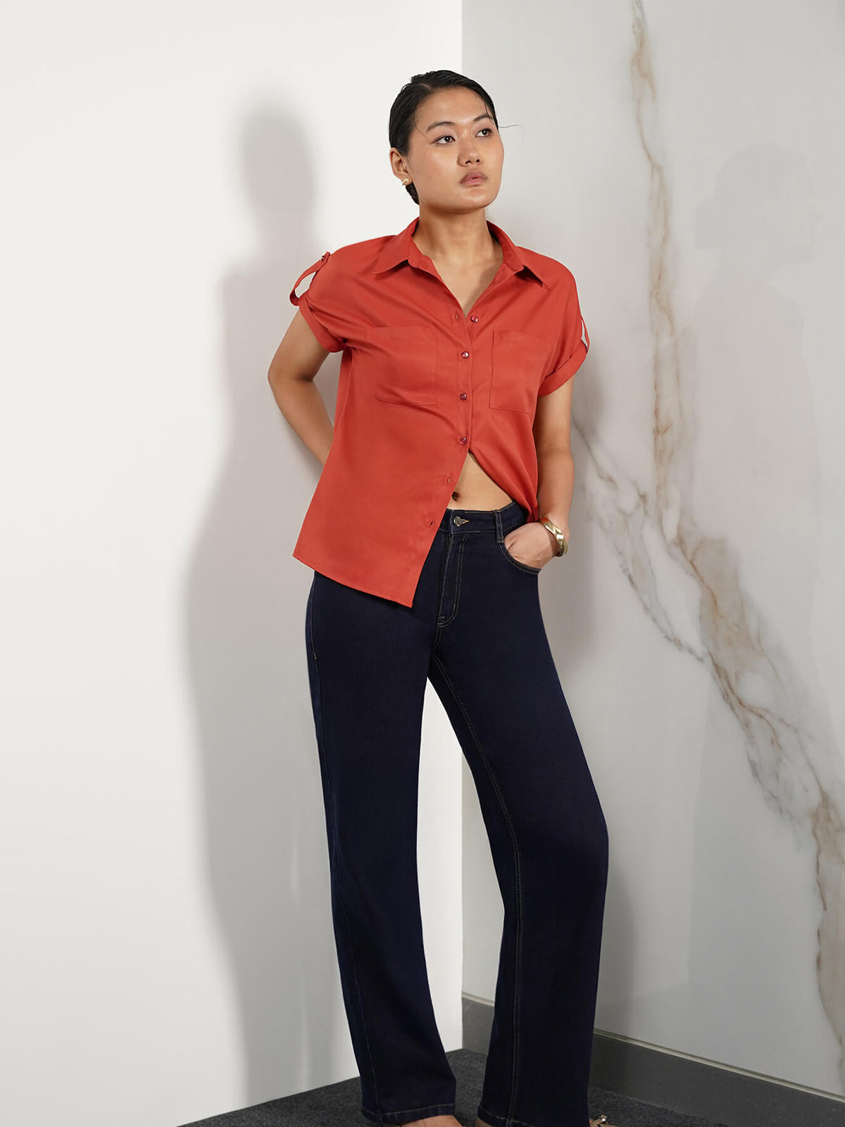 Short Sleeve Shirt - Orange