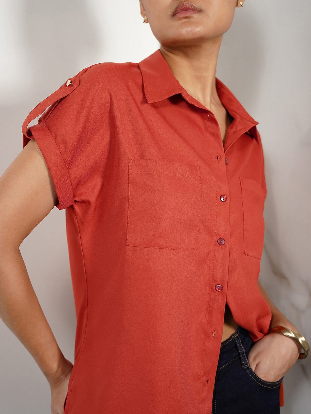 Short Sleeve Shirt - Orange