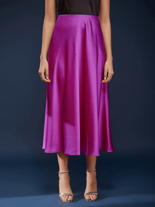 A-Line Flared Skirt - Pink
