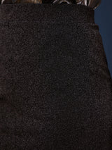 Metallic Shimmer Lurex Skirt - Black