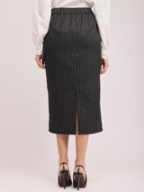 Straight Fit Skirt - Black And White