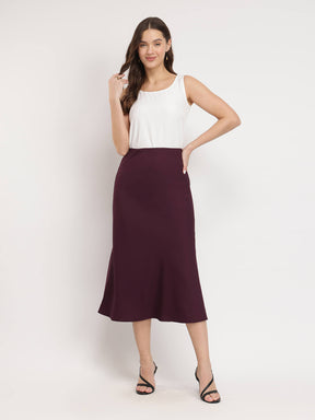 A-line Skirt - Wine