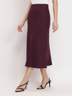 A-line Skirt - Wine