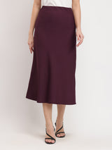 A-line Skirt - Wine