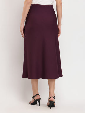 A-line Skirt - Wine