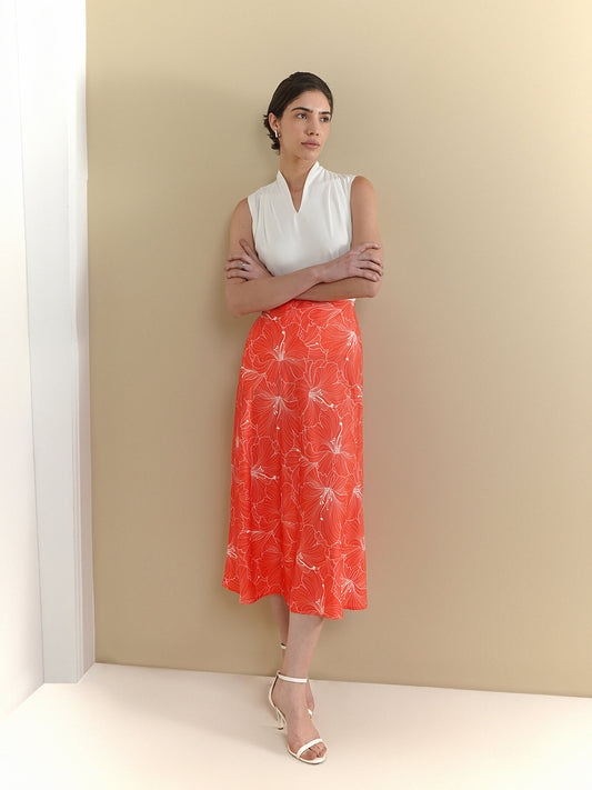 A-Line Skirt - Orange
