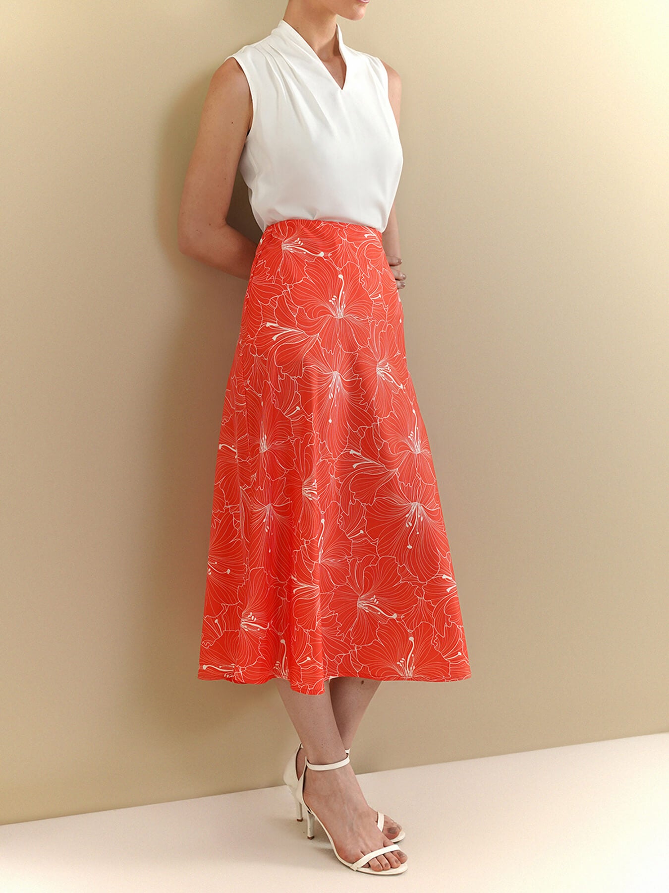 A-Line Skirt - Orange