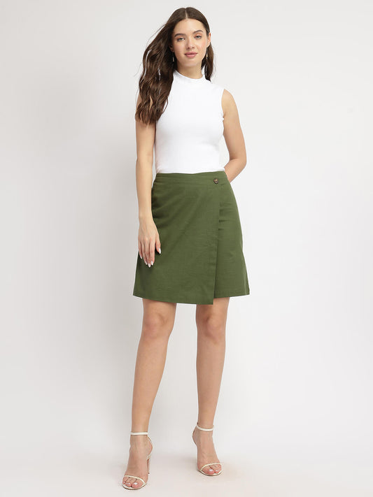 Cotton Skort - Olive