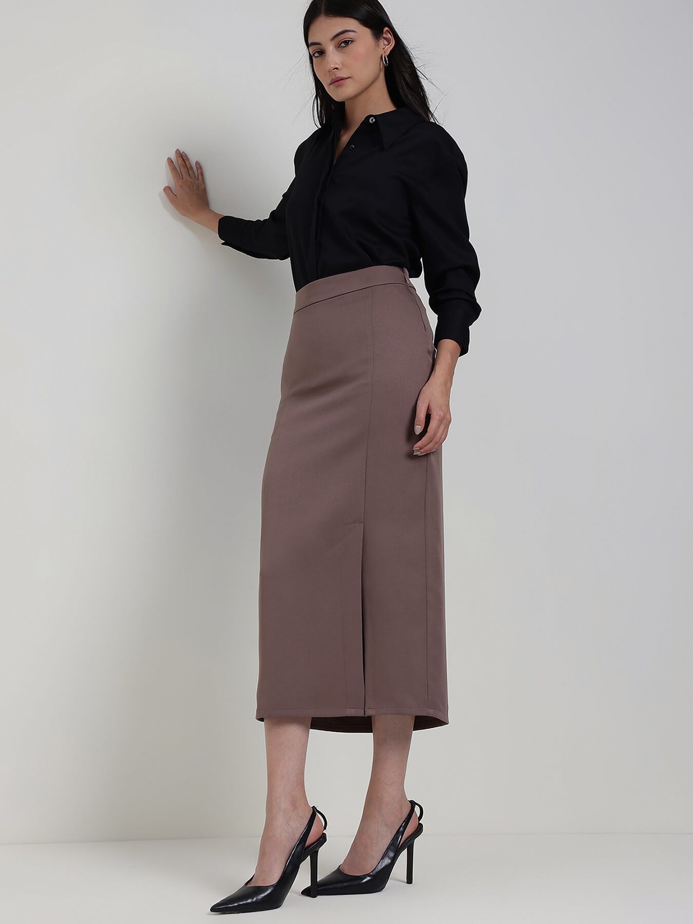 Pencil Skirt - Brown
