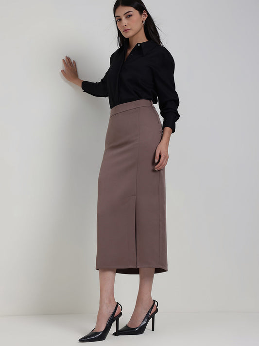Pencil Skirt - Brown