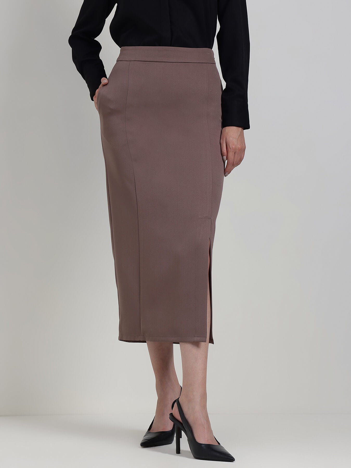 Pencil Skirt - Brown