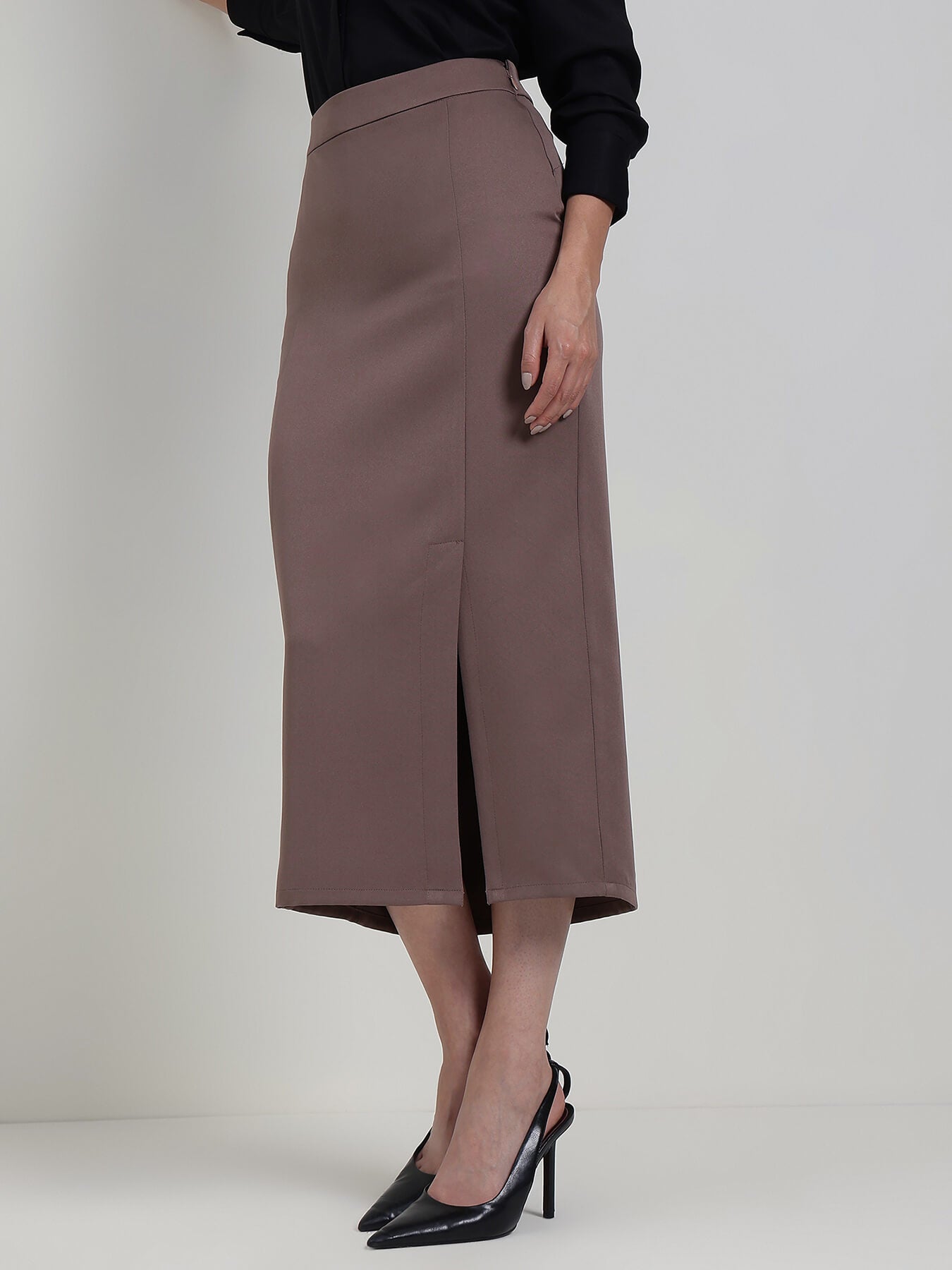 Pencil Skirt - Brown