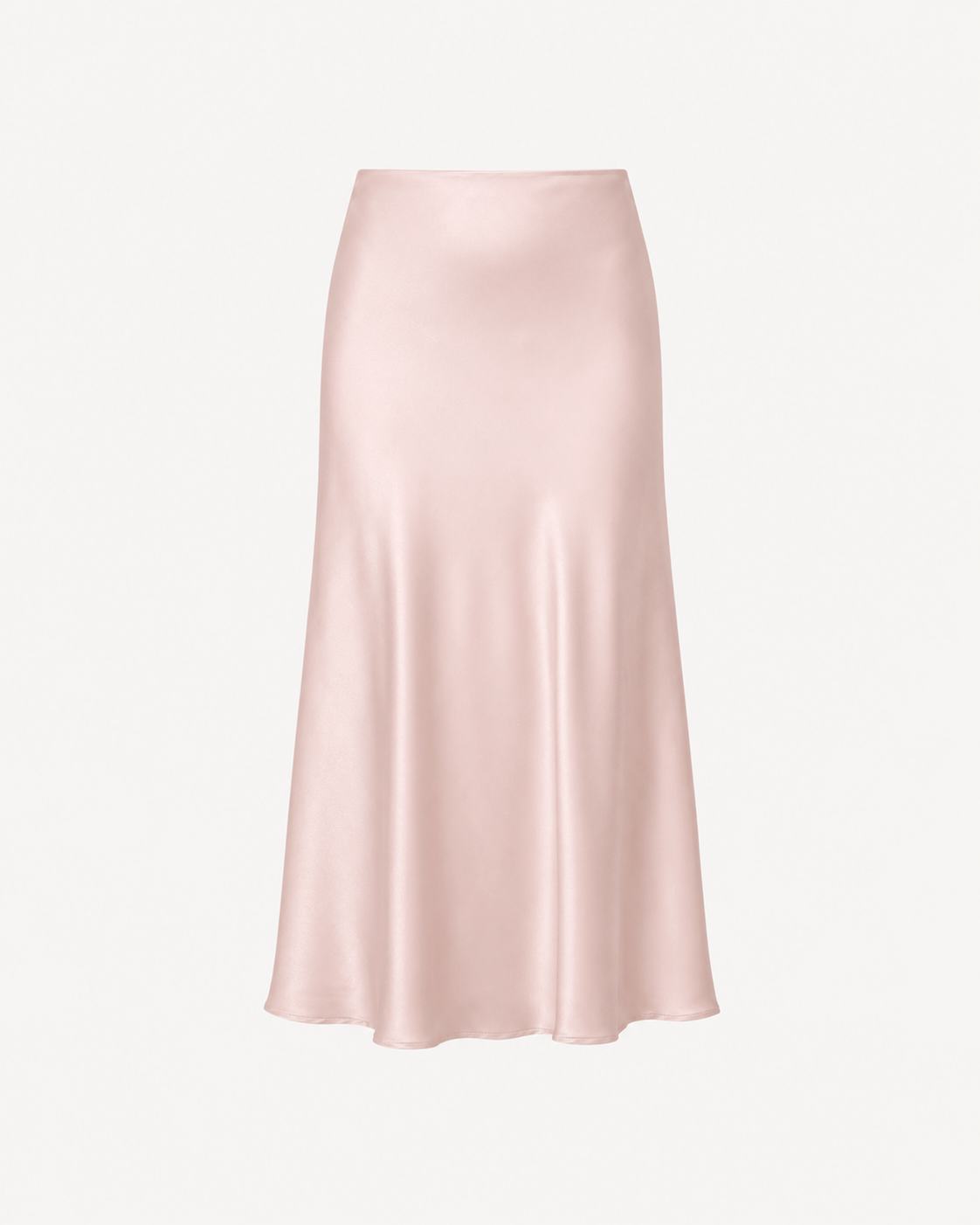 Satin A-Line Skirt - Pink