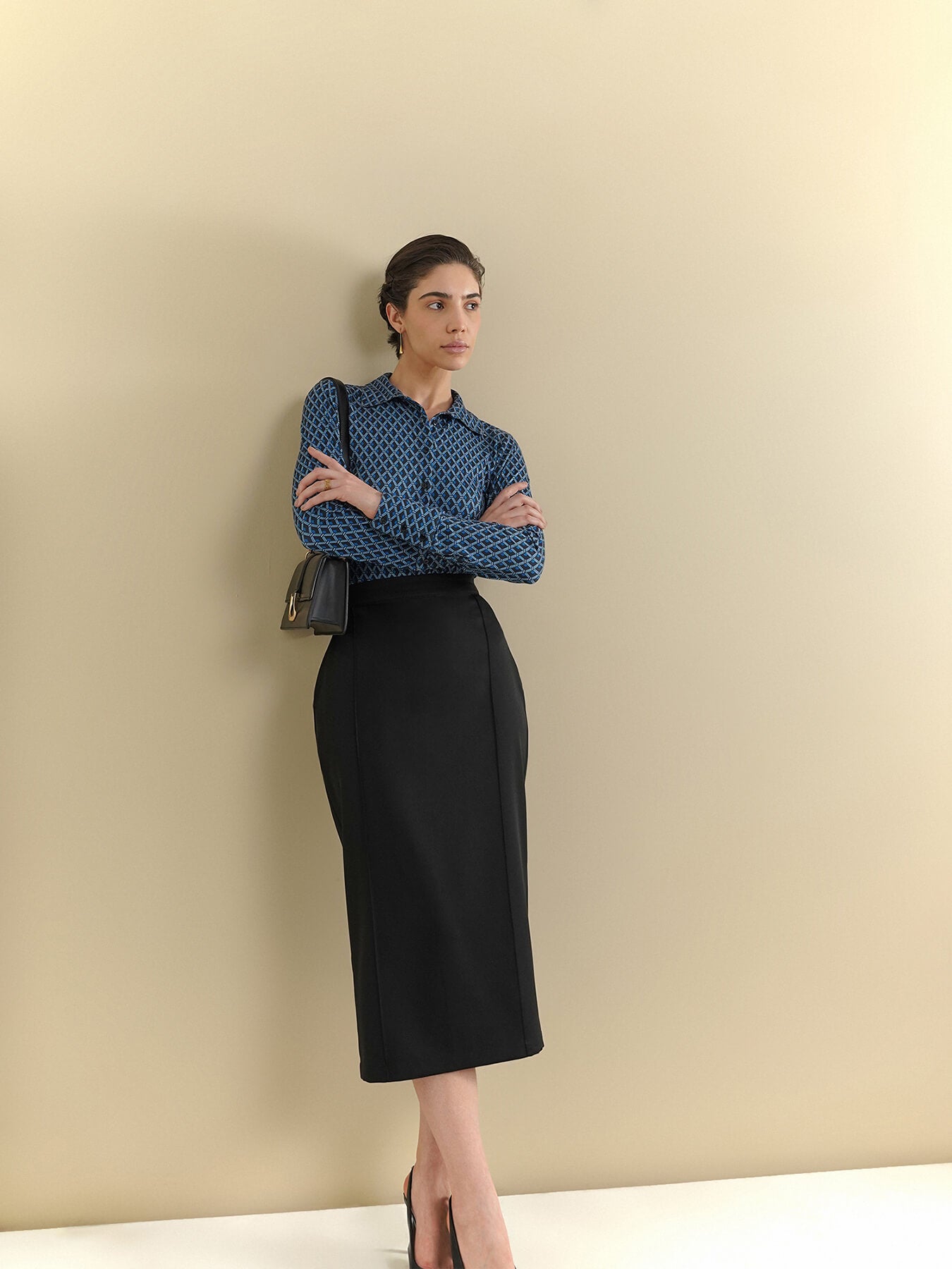 Straight Fit Skirt - Black