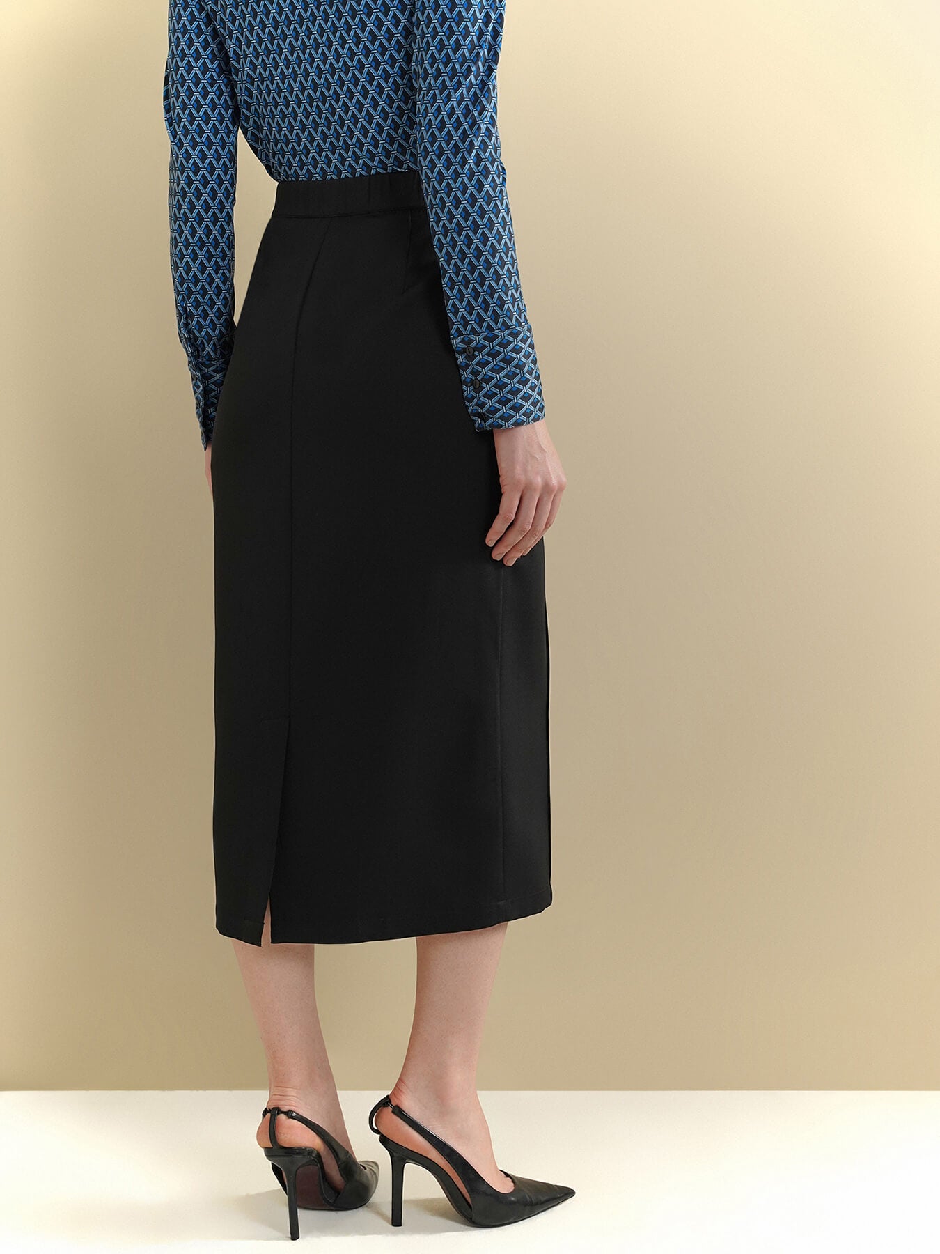Straight Fit Skirt - Black