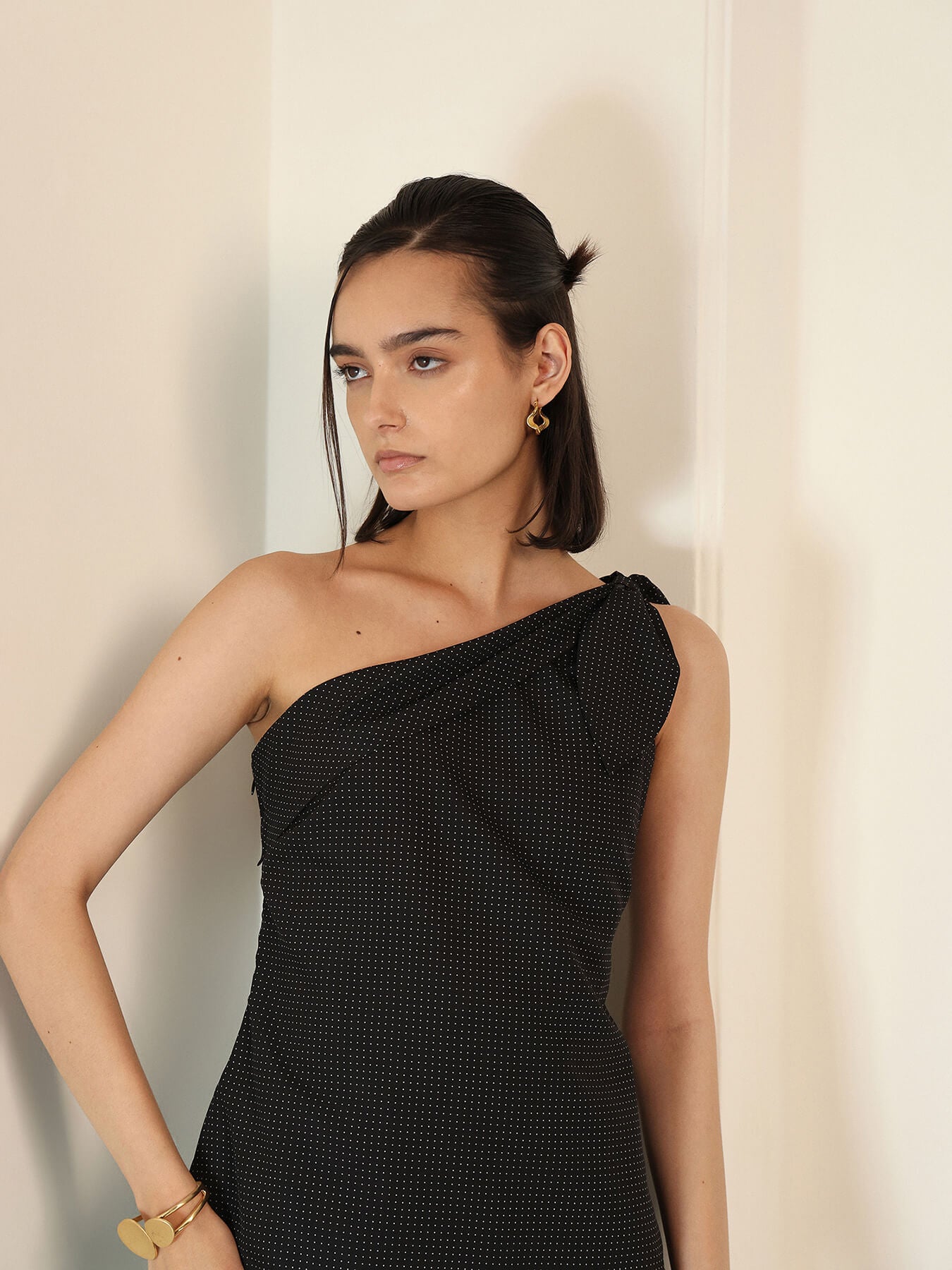 One Shoulder Top - Black